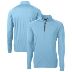 NFL Baltimore Ravens Cutter & Buck Raglan Adapt Eco Knit Stretch Recycled Quarter-Zip Top