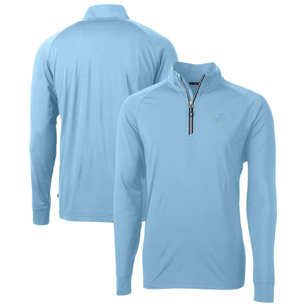 NFL Detroit Lions Cutter & Buck Raglan Adapt Eco Knit Stretch Recycled Quarter-Zip Top