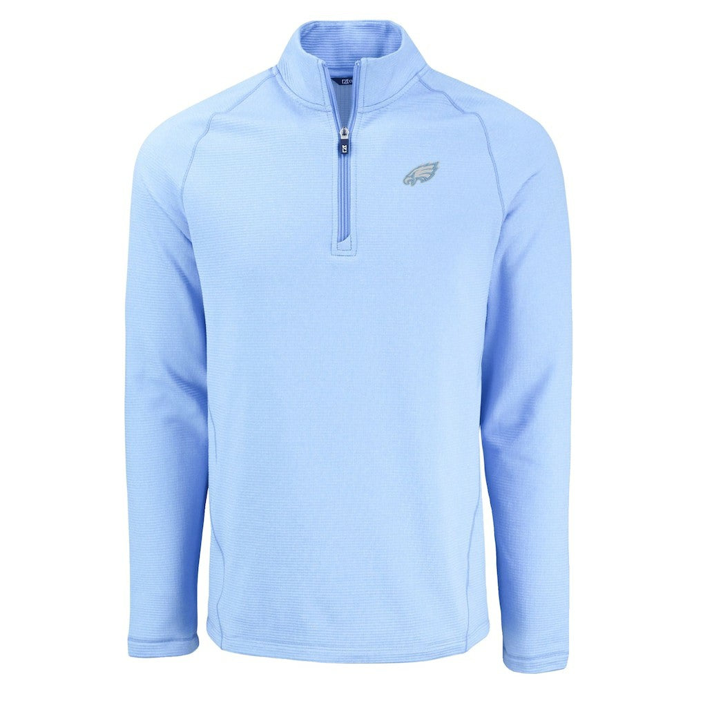 NFL Philadelphia Eagles Cutter & Buck Peshastin Eco Fleece Recycled Raglan Quarter-Zip Top
