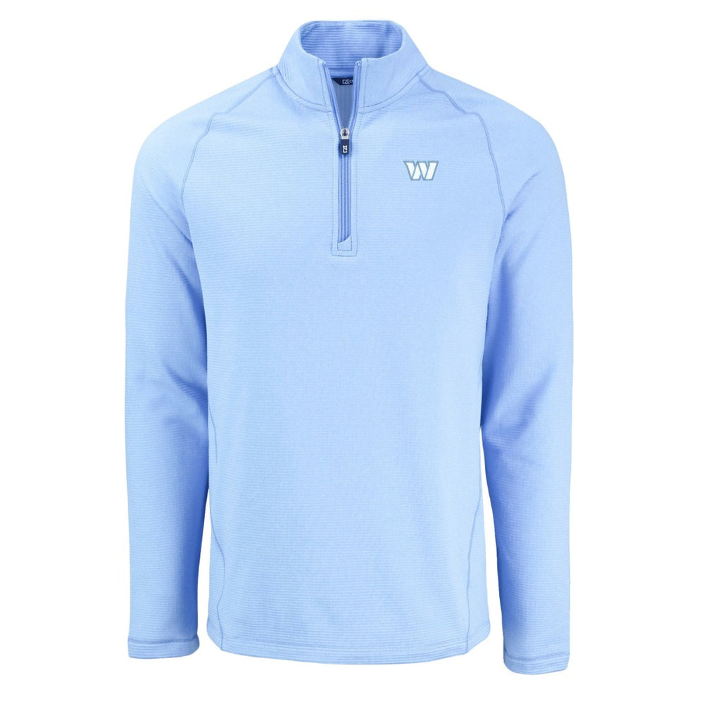 NFL Washington Commanders Cutter & Buck Peshastin Eco Fleece Recycled Raglan Quarter-Zip Top