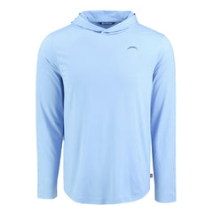 NFL Los Angeles Chargers Men's Cutter & Buck Coastline Epic Comfort Eco Recycled Men's Hooded Shirt