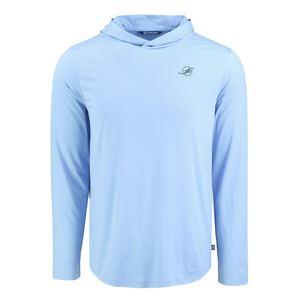 NFL Miami Dolphins Men's Cutter & Buck Coastline Epic Comfort Eco Recycled Men's Hooded Shirt