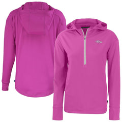 NFL Baltimore Ravens Cutter & Buck Women's Daybreak Eco Recycled Half-Zip Hoodie