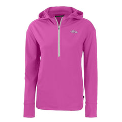 NFL Baltimore Ravens Cutter & Buck Women's Daybreak Eco Recycled Half-Zip Hoodie
