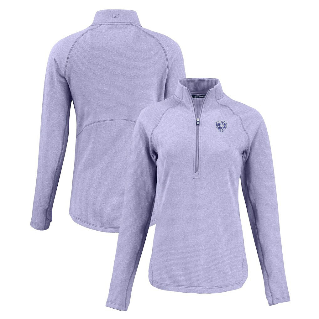 NFL Chicago Bears Cutter & Buck Women's Peshastin Eco Fleece Recycled Half-Zip Top