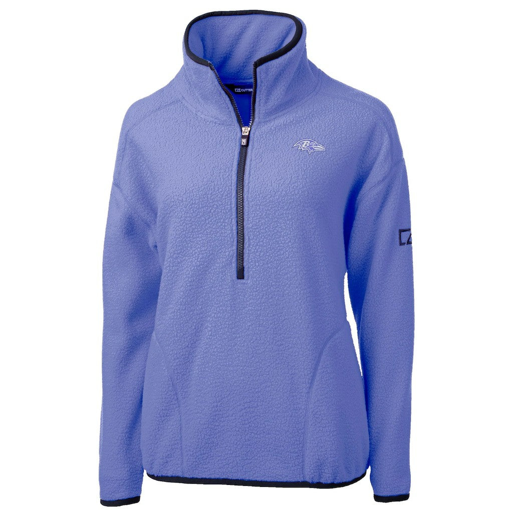NFL Baltimore Ravens Cutter & Buck Women's Cascade Eco Fleece Half-Zip Jacket