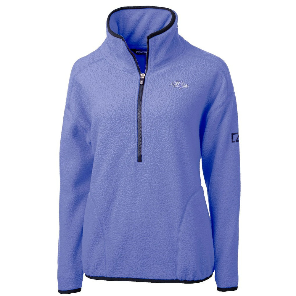 NFL Baltimore Ravens Cutter & Buck Women's Cascade Eco Fleece Half-Zip Jacket