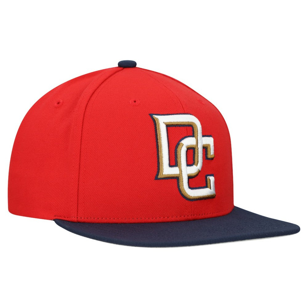 Washington Nationals Cooperstown Collection Basic Flip Snapback Hat - Red | Mitchell & Ness