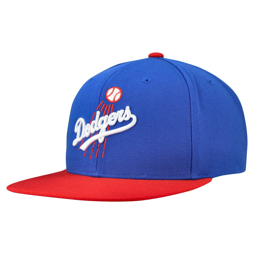 Los Angeles Dodgers Cooperstown Collection Basic Flip Snapback Hat - Royal | Mitchell & Ness