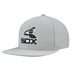 Chicago White Sox Cooperstown Collection Basic Flip Snapback Hat - Gray | Mitchell & Ness