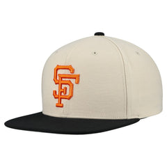 San Francisco Giants Cooperstown Collection Basic Flip Snapback Hat - Cream | Mitchell & Ness