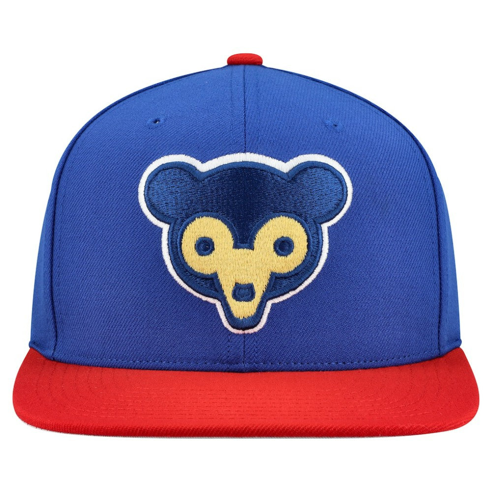 Chicago Cubs Cooperstown Collection Basic Flip Snapback Hat - Royal | Mitchell & Ness