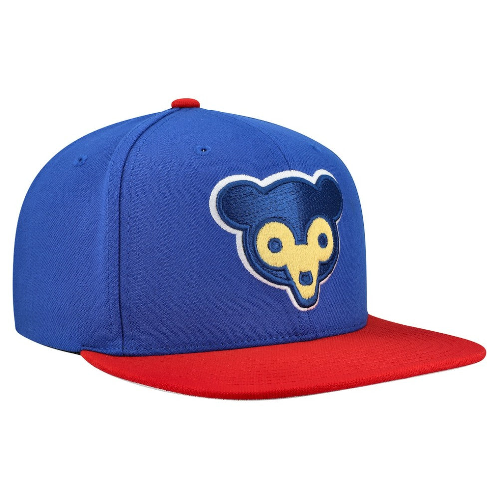 Chicago Cubs Cooperstown Collection Basic Flip Snapback Hat - Royal | Mitchell & Ness