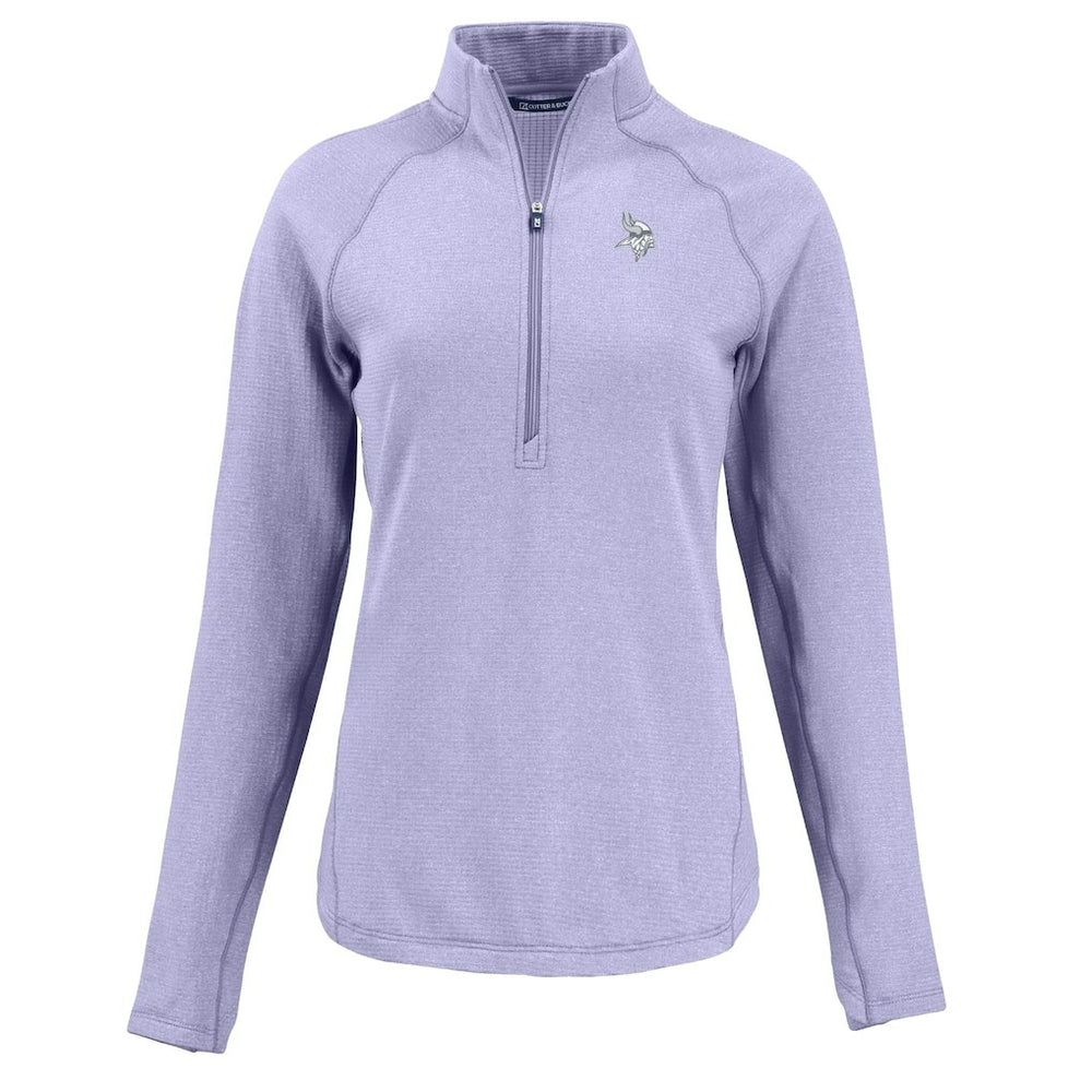 NFL Minnesota Vikings Cutter & Buck Women's Peshastin Eco Fleece Recycled Half-Zip Top