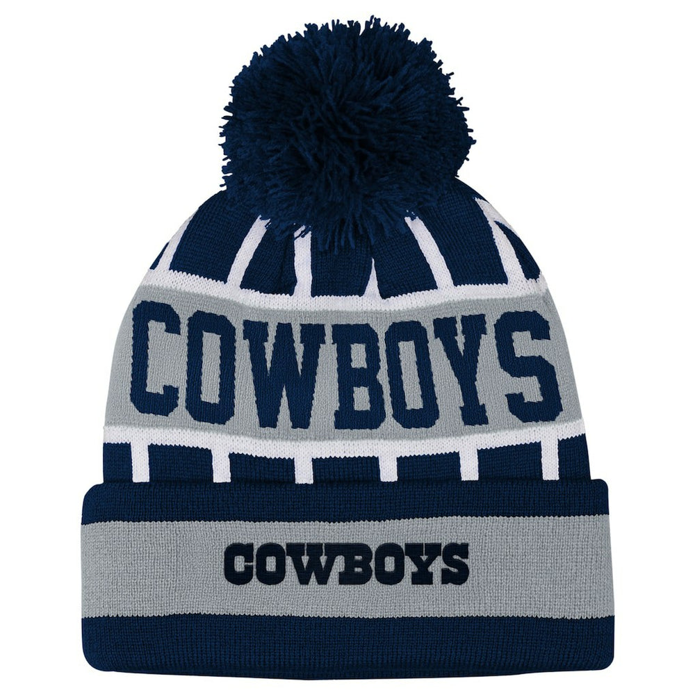 NFL Dallas Cowboys Outerstuff Youth Go Fast Cuffed Knit Hat with Pom
