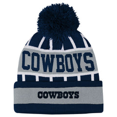 NFL Dallas Cowboys Outerstuff Youth Go Fast Cuffed Knit Hat with Pom