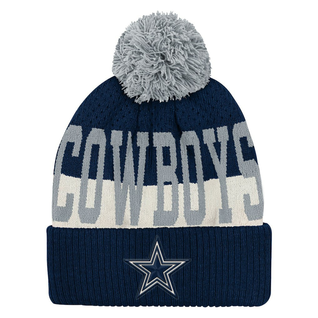 NFL Dallas Cowboys Outerstuff Youth Modern Fan Cuffed Knit Hat with Pom