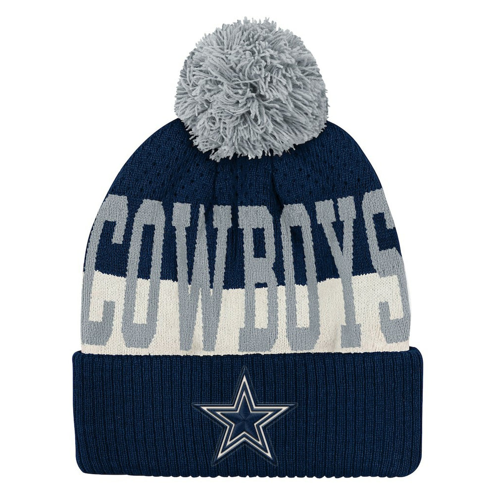NFL Dallas Cowboys Outerstuff Youth Modern Fan Cuffed Knit Hat with Pom