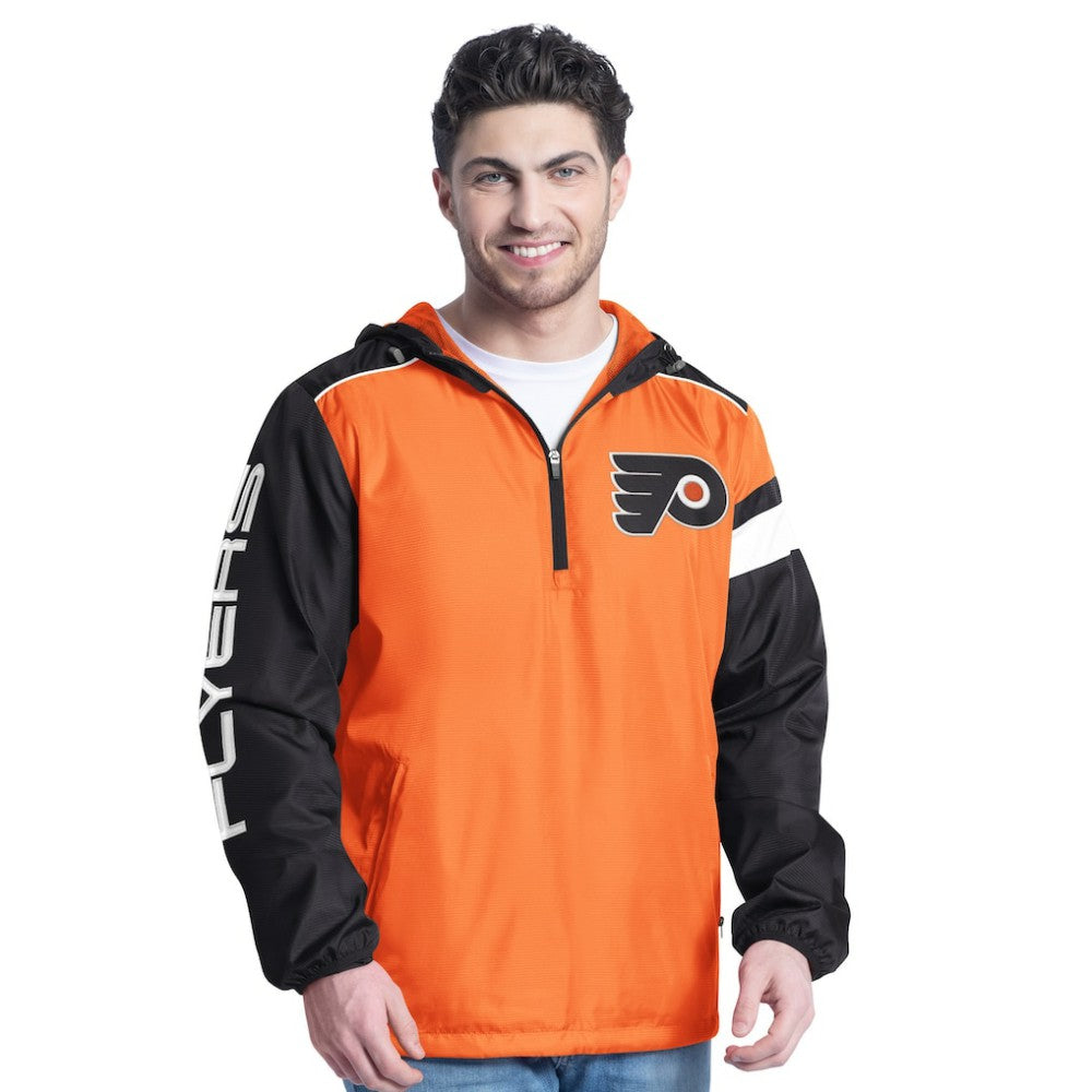 Philadelphia Flyers G-III Sports by Carl Banks Lateral Half-Zip Hoodie Jacket