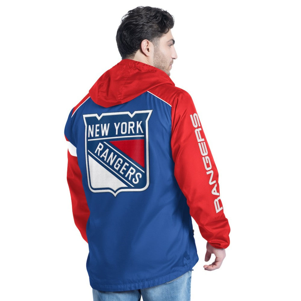 New York Rangers G-III Sports by Carl Banks Lateral Half-Zip Hoodie Jacket