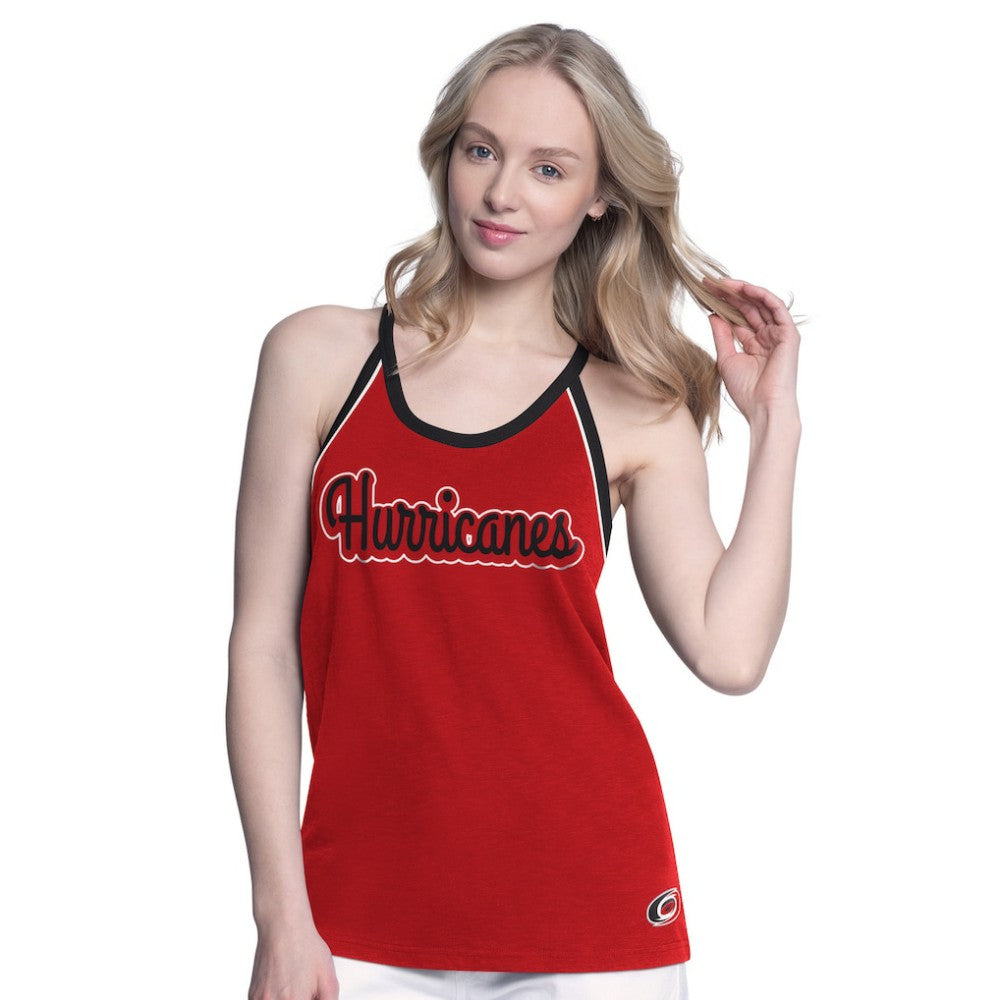 Carolina Hurricanes G-III 4Her by Carl Banks Women's Curveball Racerback Scoop Neck Slub Tank Top
