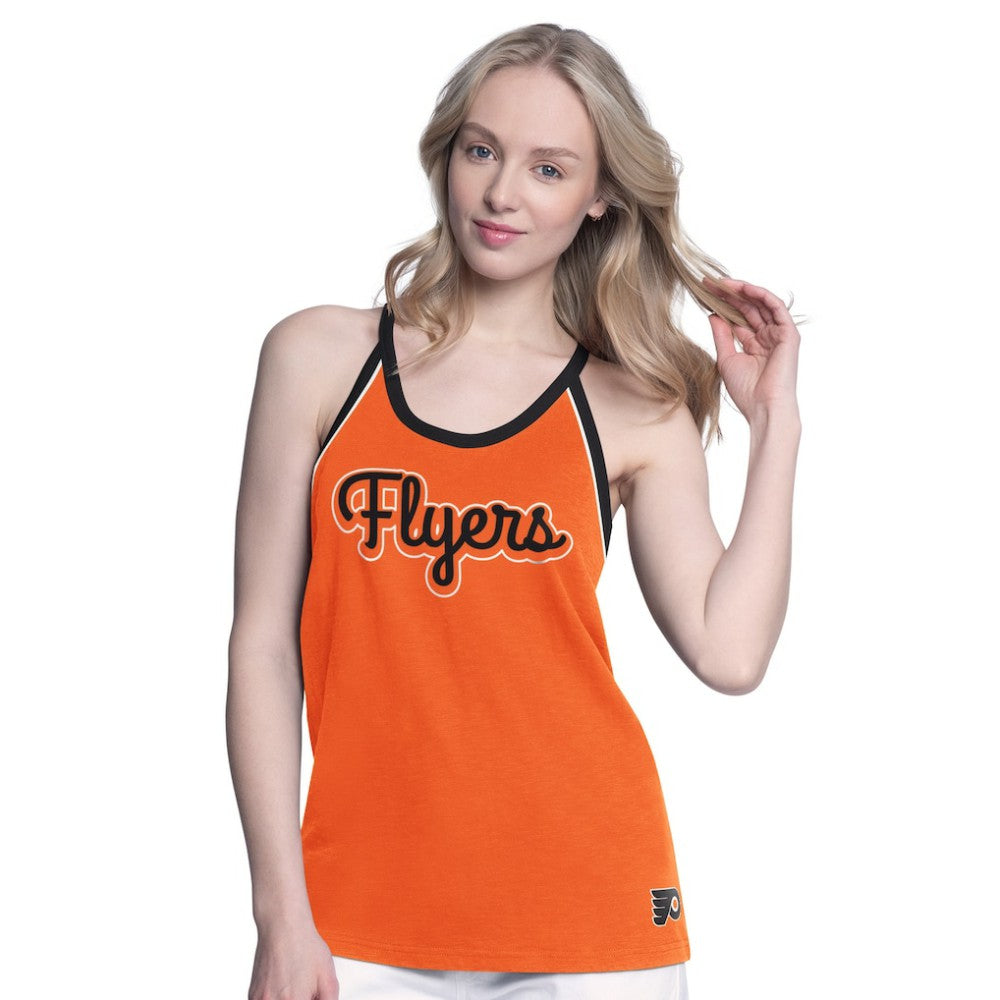 Philadelphia Flyers G-III 4Her by Carl Banks Women's Curveball Racerback Scoop Neck Slub Tank Top