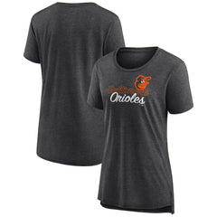 Baltimore Orioles Women's Practice Time Tri-Blend T-Shirt - Gray