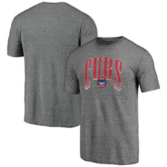 Chicago Cubs Line Corps Tri-Blend T-Shirt - Heather Gray