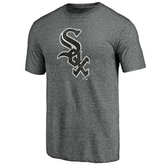 Chicago White Sox Weathered Official Logo Tri-Blend T-Shirt - Heather Gray