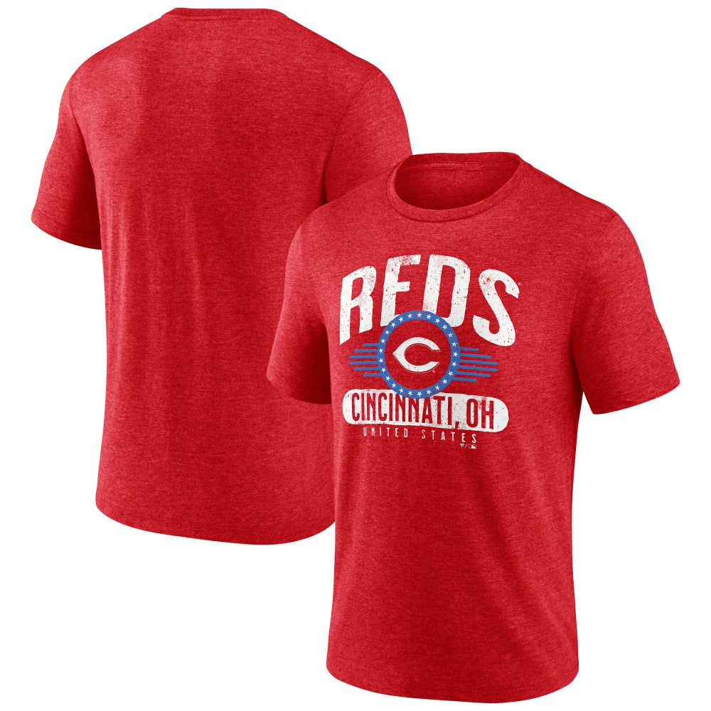 Cincinnati Reds Badge of Honor Tri-Blend T-Shirt - Red