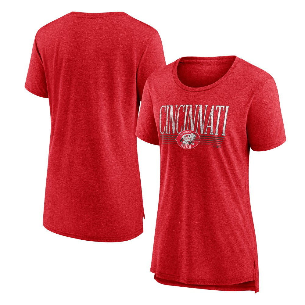 Cincinnati Reds Women's Toppler Tri-Blend T-Shirt - Red