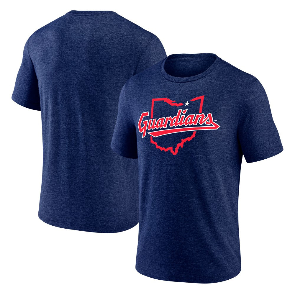 Cleveland Guardians State Guard Tri-Blend T-Shirt - Navy