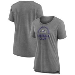 Colorado Rockies Women's Selected First Tri-Blend T-Shirt - Gray