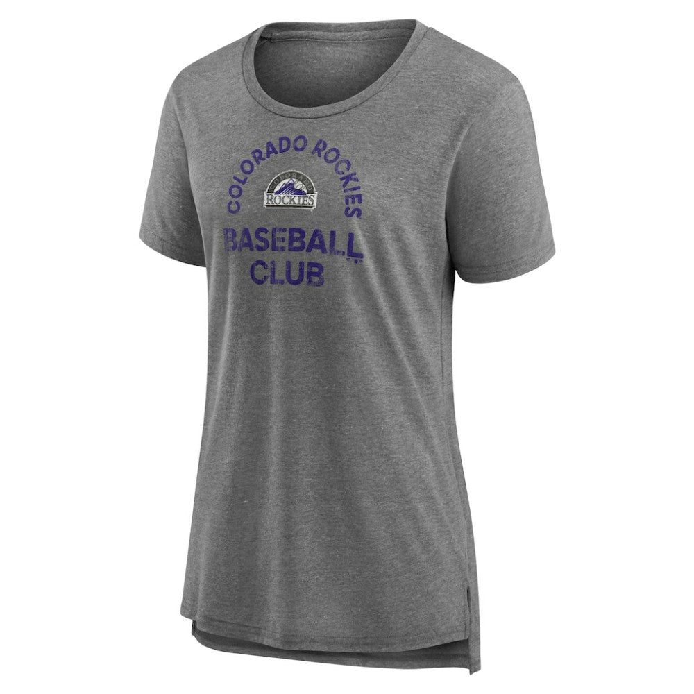 Colorado Rockies Women's Selected First Tri-Blend T-Shirt - Gray