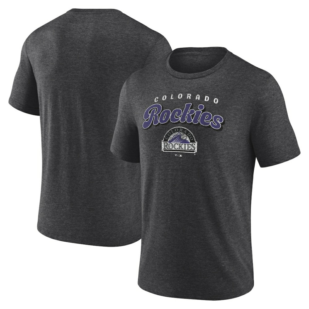 Colorado Rockies Wonderment Tri-Blend T-Shirt - Charcoal