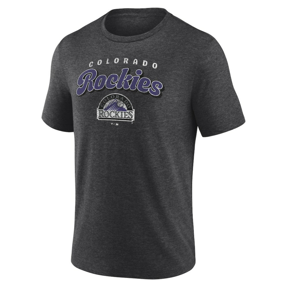 Colorado Rockies Wonderment Tri-Blend T-Shirt - Charcoal