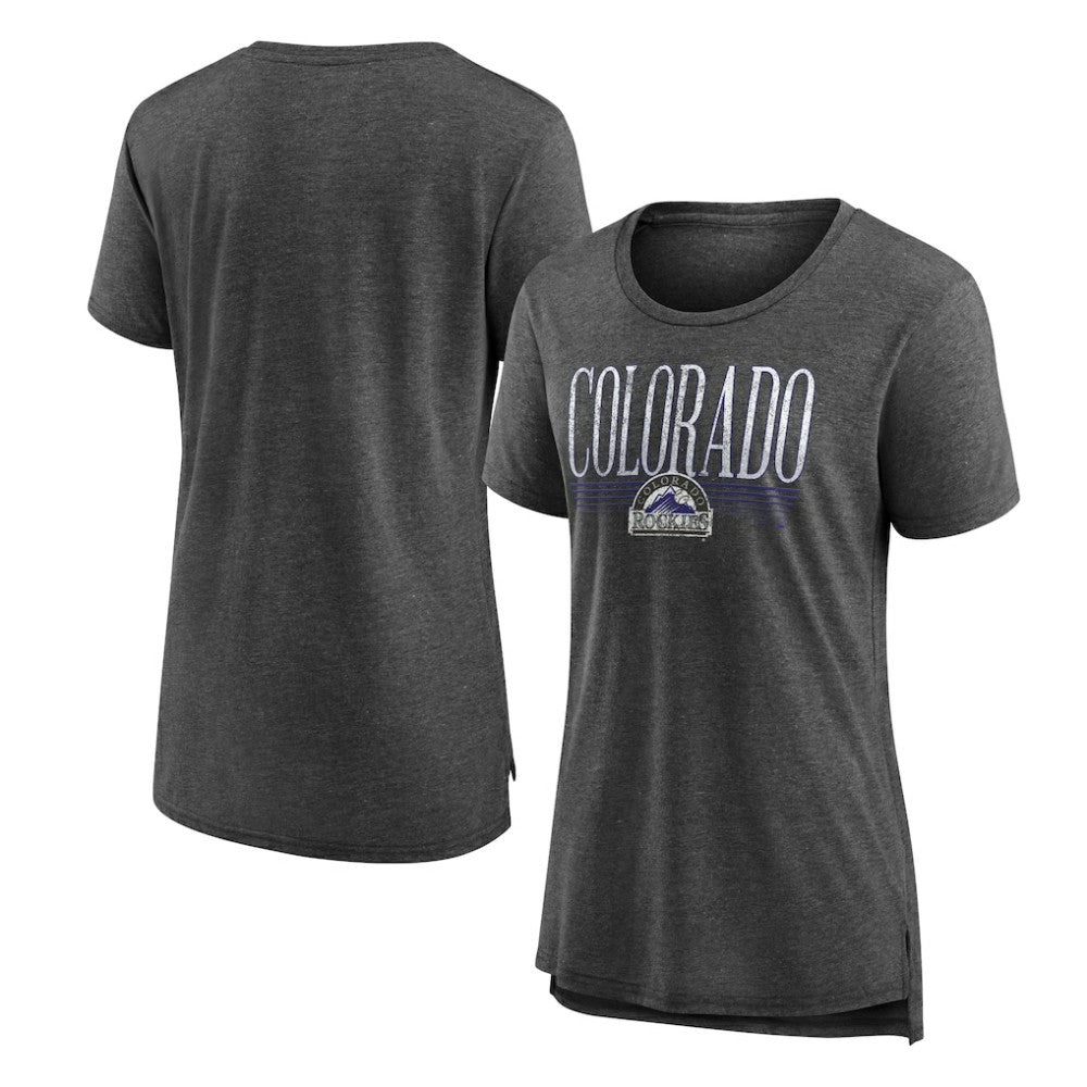 Colorado Rockies Women's Toppler Tri-Blend T-Shirt - Gray