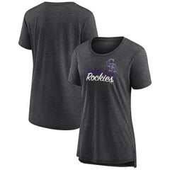 Colorado Rockies Women's Practice Time Tri-Blend T-Shirt - Gray