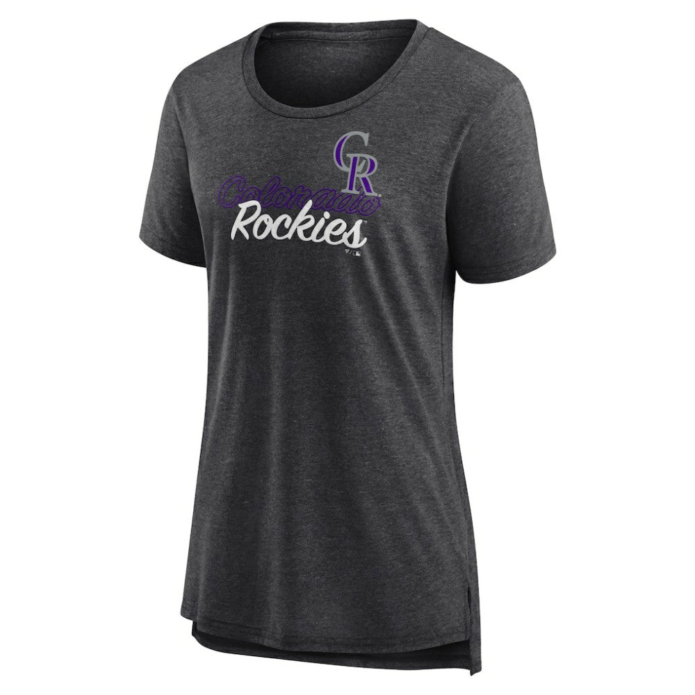 Colorado Rockies Women's Practice Time Tri-Blend T-Shirt - Gray