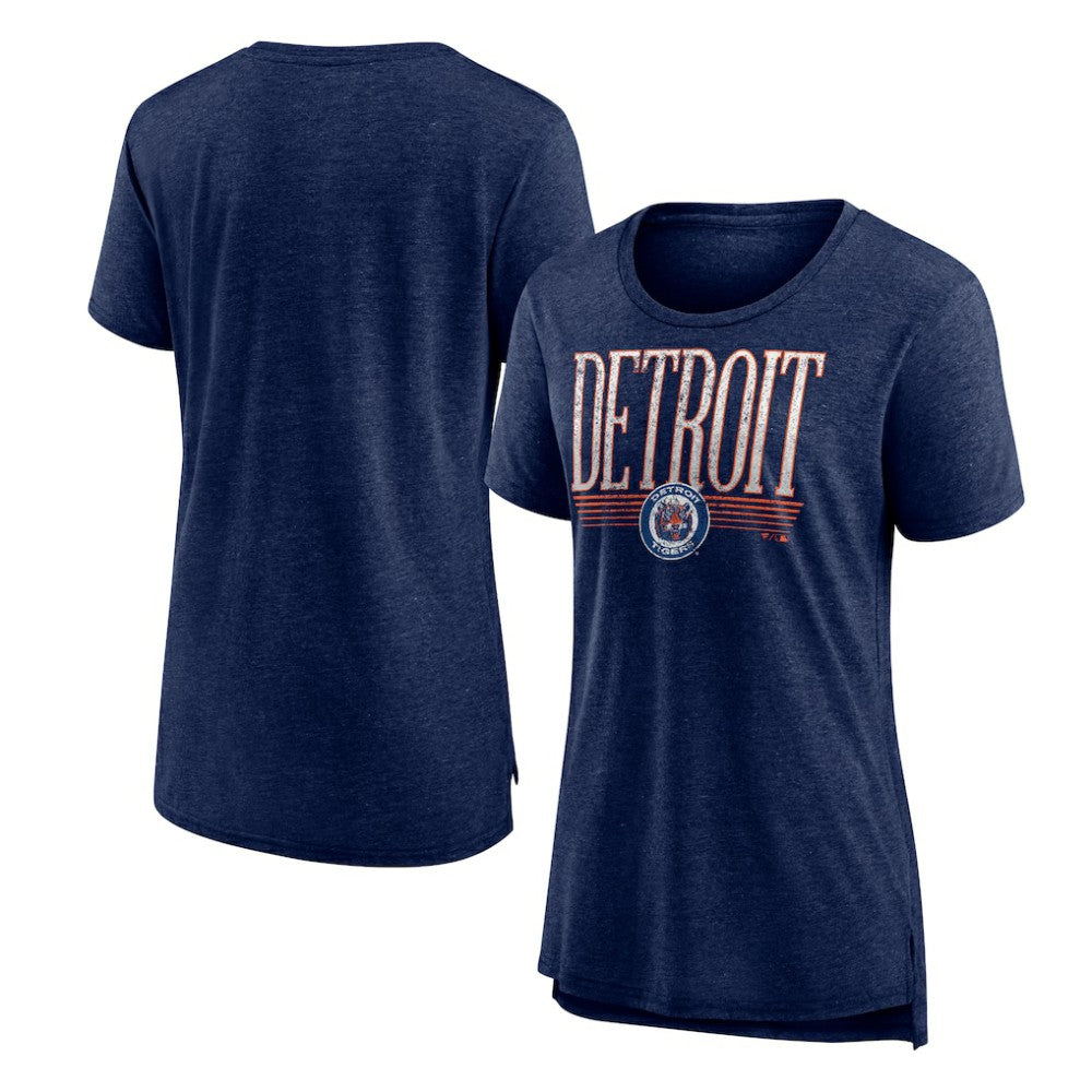 Detroit Tigers Women's Toppler Tri-Blend T-Shirt - Navy