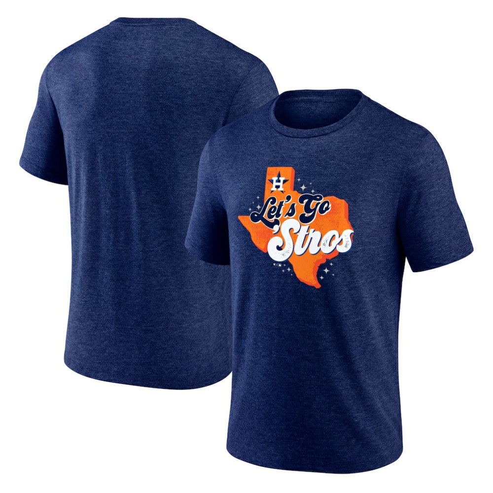 Houston Astros Scripty Tri-Blend T-Shirt - Navy