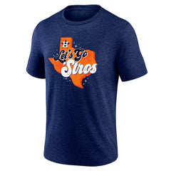 Houston Astros Scripty Tri-Blend T-Shirt - Navy