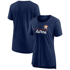 Houston Astros Women's Practice Time Tri-Blend T-Shirt - Navy
