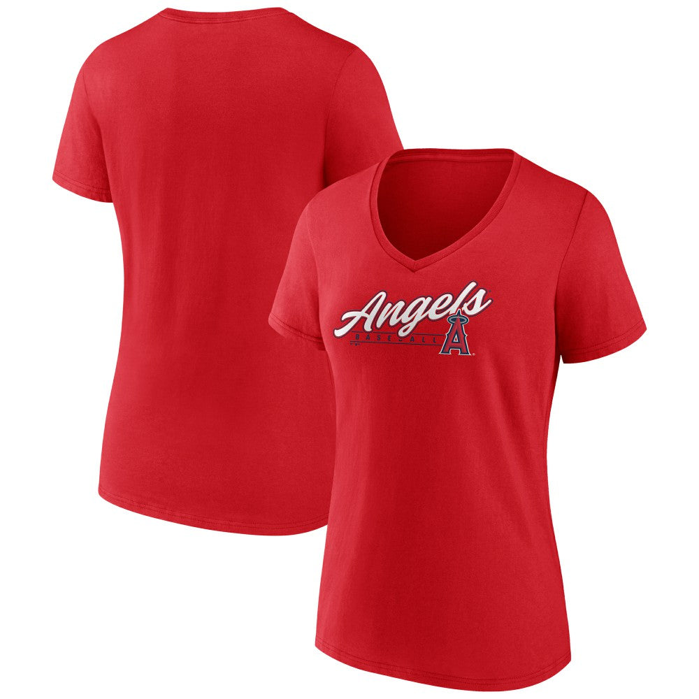 Los Angeles Angels Women's One And Only V-Neck T-Shirt - Red