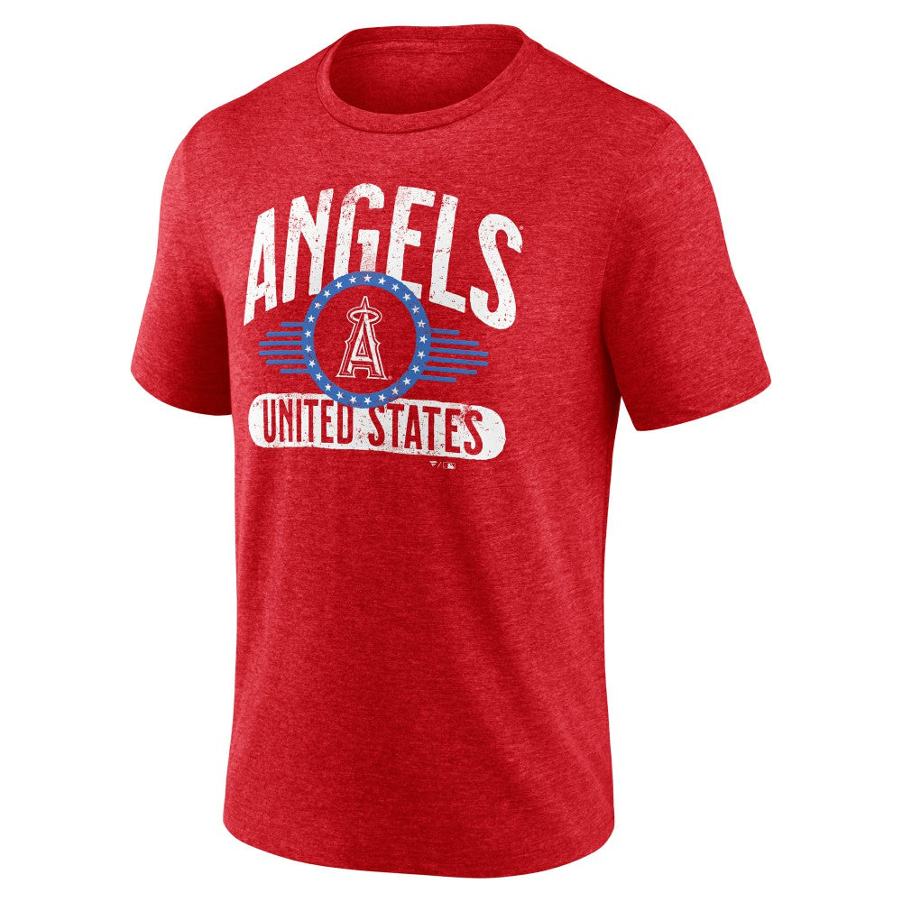 Los Angeles Angels Badge of Honor Tri-Blend T-Shirt - Red