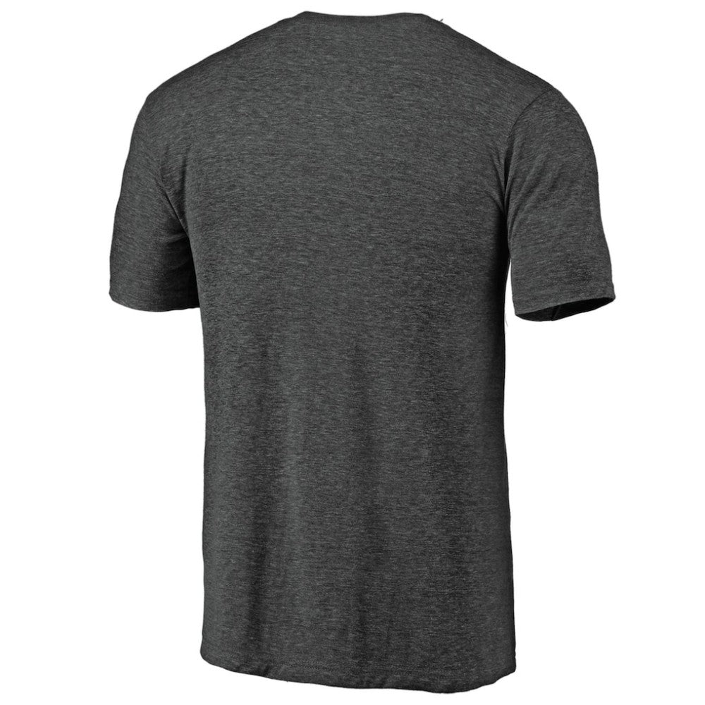 Los Angeles Dodgers Weathered Official Logo Tri-Blend T-Shirt - Charcoal