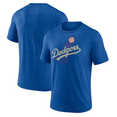 Los Angeles Dodgers Cooperstown Series Sweep Tri-Blend T-Shirt - Royal