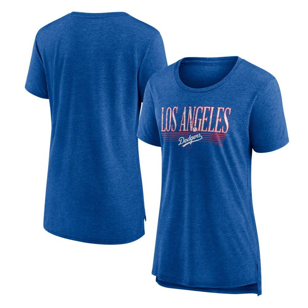 Los Angeles Dodgers Women's Toppler Tri-Blend T-Shirt - Royal