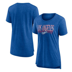Los Angeles Dodgers Women's Toppler Tri-Blend T-Shirt - Royal