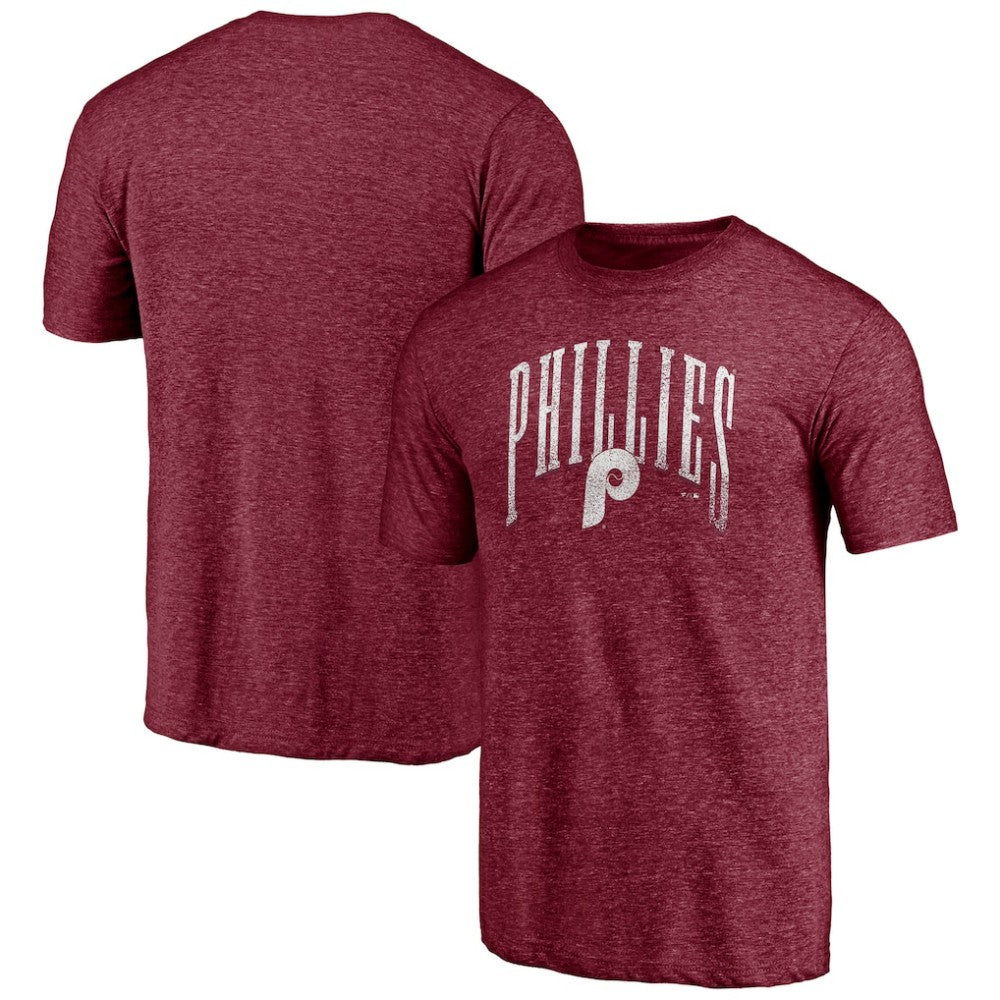 Philadelphia Phillies Line Corps Tri-Blend T-Shirt - Garnet